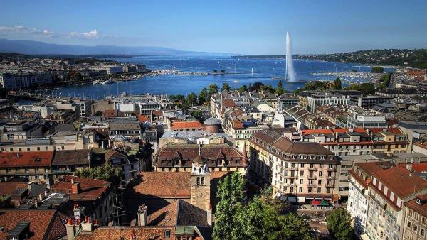 Genf látképe (fotó: icelandair.de)