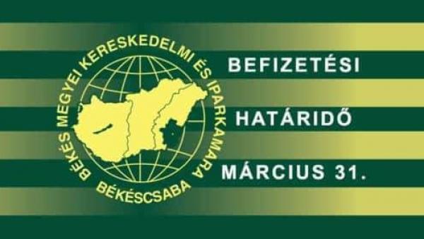 Fizetési határidő a Kereskedelmi és Iparkamaránál