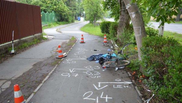 Kerékpáros baleset Orosházán. Fotó: police.hu