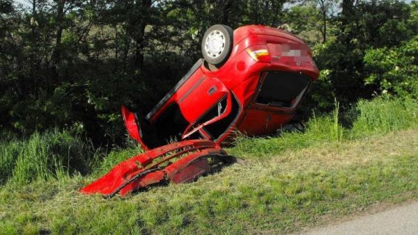 Baleset Csanádapácánál. Fotó: police.hu