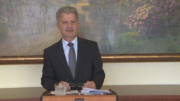 Szarvas Péter is értékelte a közgyűlésen meghozott határozatokat. Fotó: Tóth Áron