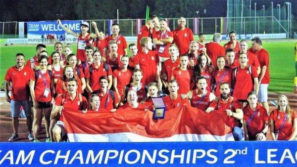 A győztes magyar csapat Tel-Avivban (Fotó: Magyar Atlétikai Szövetség)