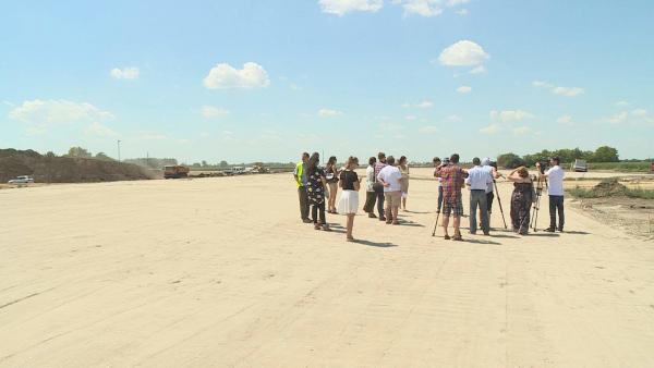 Már a földmunkák folynak az M44-es építésénél. Fotó: Kugyelka Attila