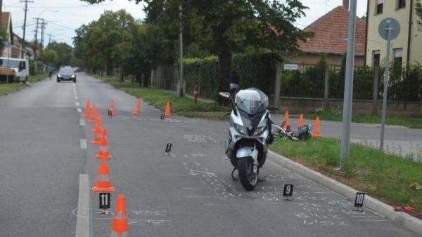 Baleset Békéscsabán. Fotó: police.hu