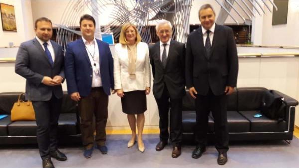 Marián Jurečka cseh mezőgazdasági miniszter, Erdős Norbert EP-képviselő, Gabriela Matečná szlovák mezőgazdasági miniszter, Albert Dess EP-képviselő és Dejan Židan szlovén mezőgazdasági miniszter