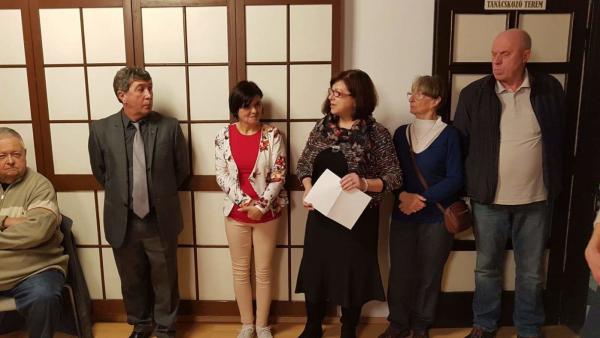 Nyíri Judit gobelin kiállítását december 4-ig láthatják az érdeklődők a Lencsési Közösségi Házban. Fotó: Kovács Dénes