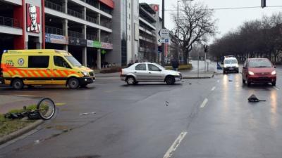 A békéscsabai baleset. Fotó: police.hu