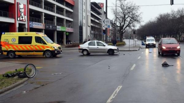A békéscsabai baleset. Fotó: police.hu
