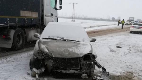 Baleset a 47-es számú főútnál. Fotó: police.hu
