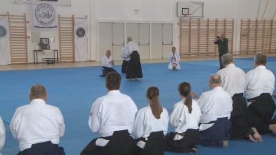 Mirko Jovandics VI. DAN-os belgrádi aikido nagymester tartotta az első aikido szemináriumot Békéscsabán. Fotó: Kugyelka Attila