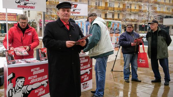 Thürmer Gyula, a Munkáspárt elnöke Békéscsabán, 2018.03.20-án. Fotó: V.D.