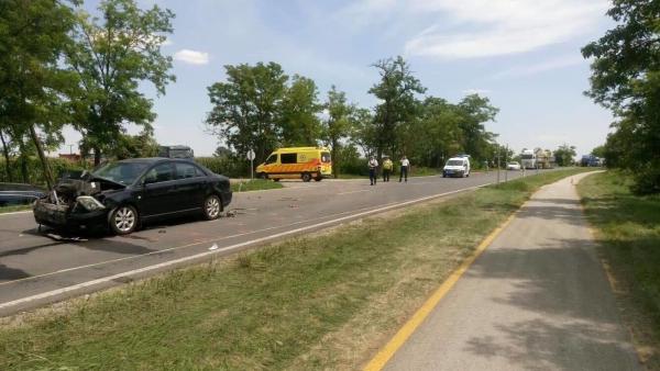 Kétsoprony határában két személyautó ütközött össze július 4-én (fotó: Kugyelka Attila)