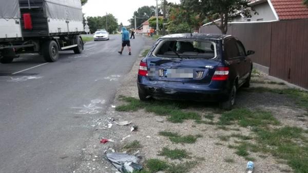 Baleset történt Gyomaendrőd külterületén július 18-án (fotó: police.hu)