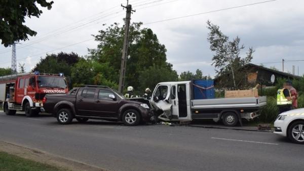 Baleset Gyomaendrődön. Fotó: police.hu