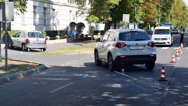 Baleset Gyulán, augusztus 5-én. Fotó: police.hu