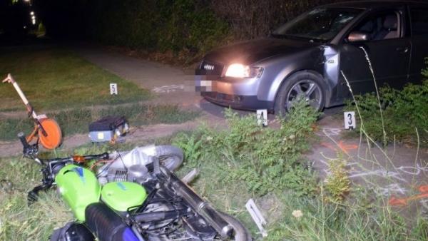 Baleset Kardoson. Fotó: police.hu