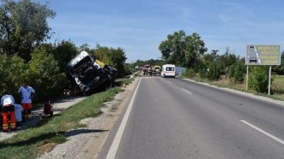 A Kondoros közelében történt baleset (fotó: police.hu)