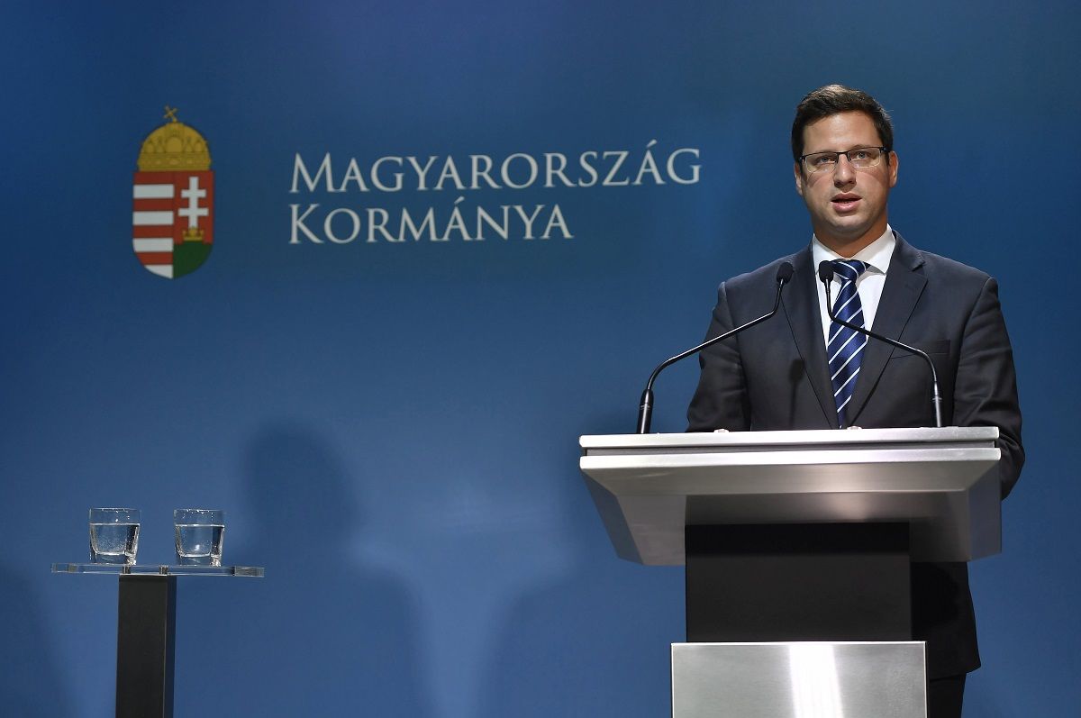 Gulyás Gergely Miniszterelnökséget vezető miniszter (MTI fotó: Illyés Tibor)