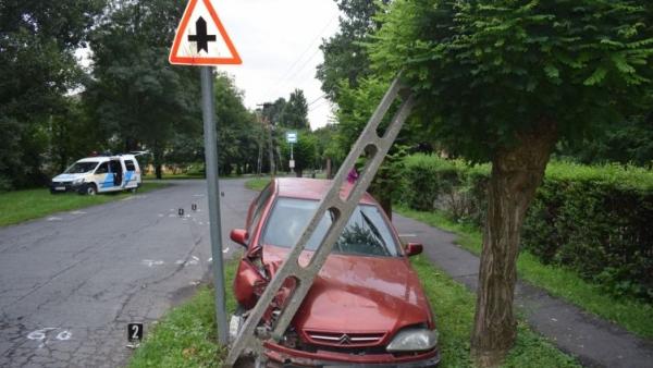 Baleset Békésen. Fotó: police.hu