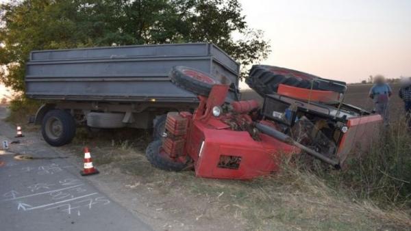 Baleset Battonyánál. Fotó: police.hu