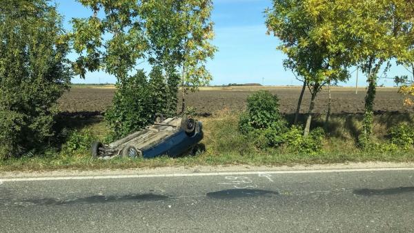 Baleset a 44-es számú főúton. Fotó: Zámbori Eszter