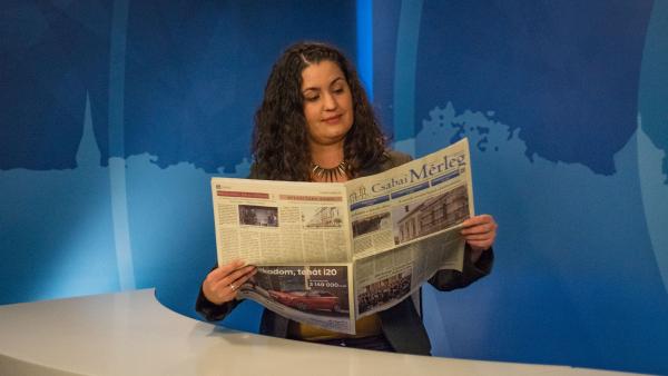 Zámbori Eszter, a 7.TV műsorvezetője már fel is lapozta a legfrissebb Csabai Mérleget.