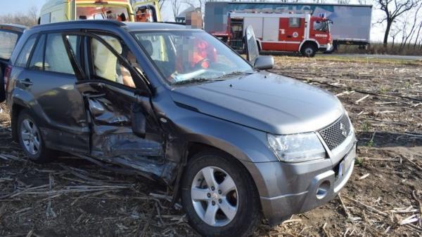 Baleset Újkígyóson 2018.11.08.-án. Fotó: policce.hu