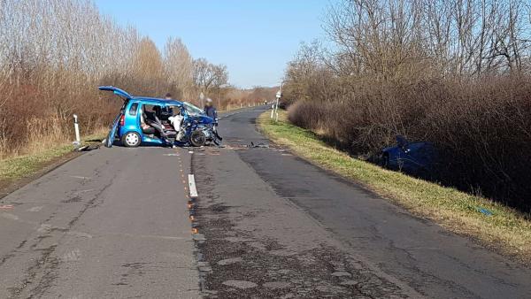 Baleset Gyula és Sarkad közt. Fotó: Kovács Dénes