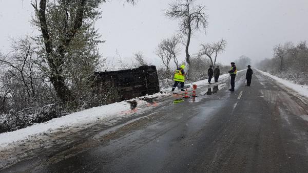 Baleset Csabacsűdnél 2018.12.15.-én. Fotó: Kovács Dénes