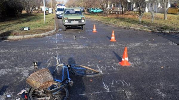 Baleset Békésen, 2018.12.10-én. Fotó: police.hu