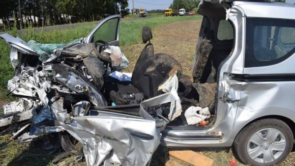 Baleset Békésen. Fotó: police.hu