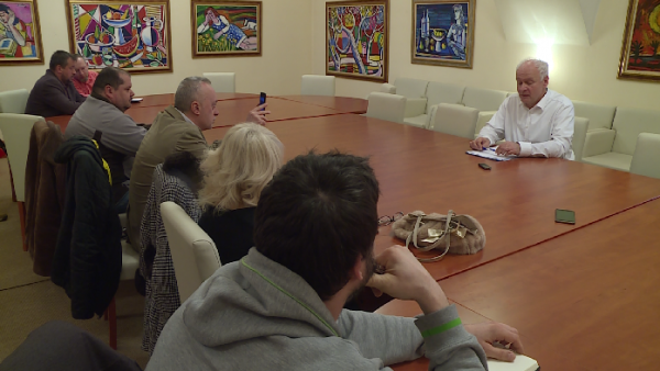 A konzultációt követően egy sajtótájékoztatót is tartott Herczeg Tamás
Kép: Ujházi György