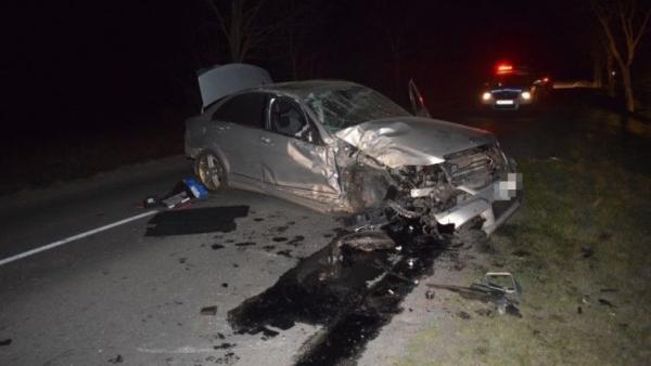 Személyi sérüléssel járó közúti közlekedési baleset történt március 14-én 20 óra körül Szeghalom külterületén (fotó: police.hu)