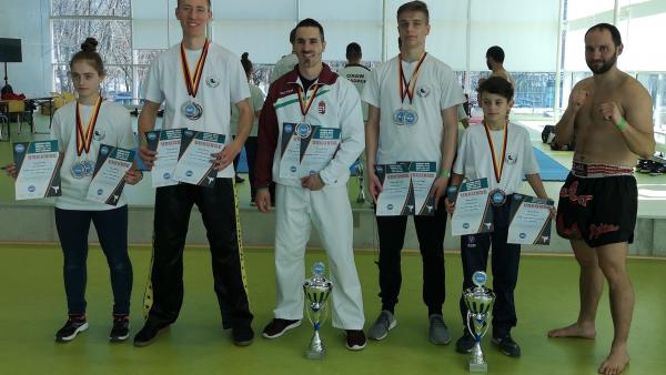 Az orosházi kick-boxosok Németországban jártak. Fotó: egyesület