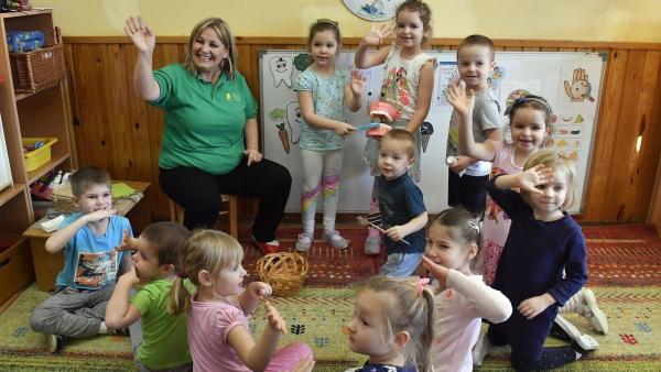 A gyermekek egyre nagyobb hányadát helyezik el óvodában (Fotó: MTI/Máthé Zoltán)