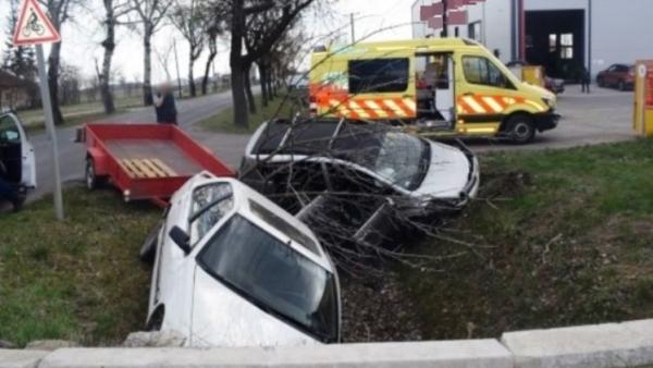 A vésztői baleset 2019.03.26.-án. Fotó: police.hu