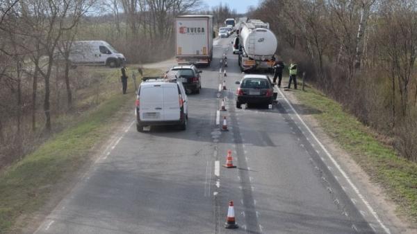 Baleset Szarvason, 2019.03.18.-án. Fotó: police.hu