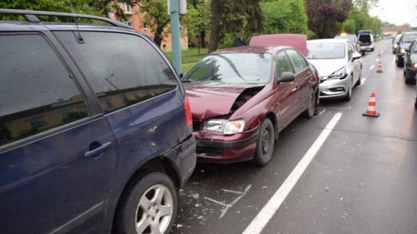 Baleset Gyulán. Fotó: police.hu
