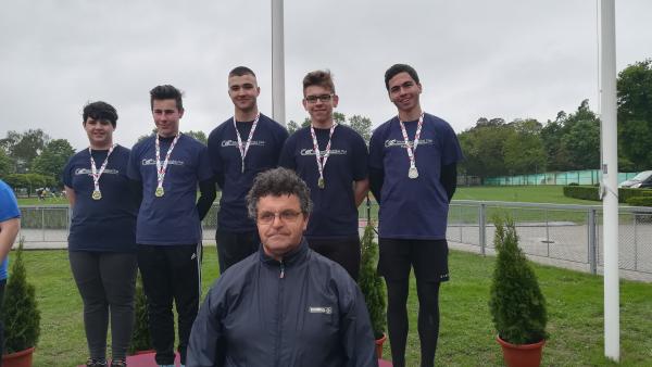 Kun Dominik, Priskin István, Csizmazia Áron, Gyaraki Benjámin, Hrabovszki Balázs. Fotó: Kopp Békéscsabai Atlétikai Club 
