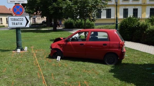Baleset Békéscsabán 2019.06.27.-én. Fotó: police.hu