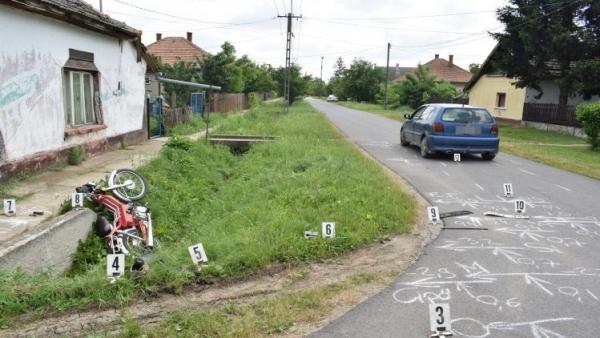 Baleset Dévaványán 2019.06.17.-én. Fotó: police.hu