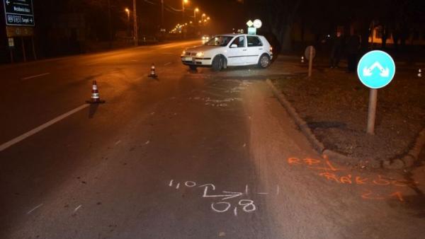 Baleset Orosházán, 2019. 02.17.-én. Fotó: police.hu