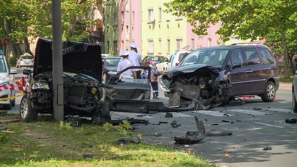 Baleset Békéscsabán, 2019.07.23.-án. Fotó: 7.TV/Fazekas Róbert