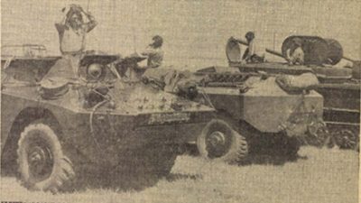 Harcászati bemutatóra indulnak a gépek (forrás: Békés Megyei Népújság/1969. július 29.)