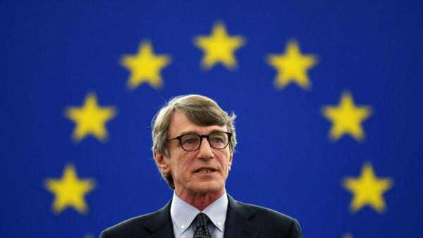 Az olasz szociáldemokrata David-Maria Sassoli, az Európai Parlament újonnan megválasztott elnöke (Fotó: MTI/EPA/Patrick Seeger)
