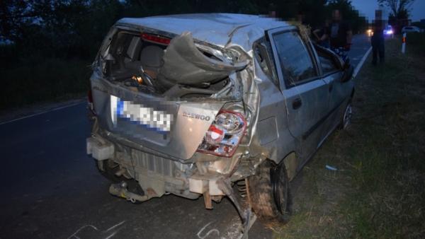 Baleset Battonya külterületén 2019. 07. 18-án. Fotó: police.hu