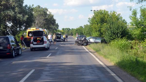 Baleset Békés mellett 2019. 07.15.-én. Fotó: police.hu