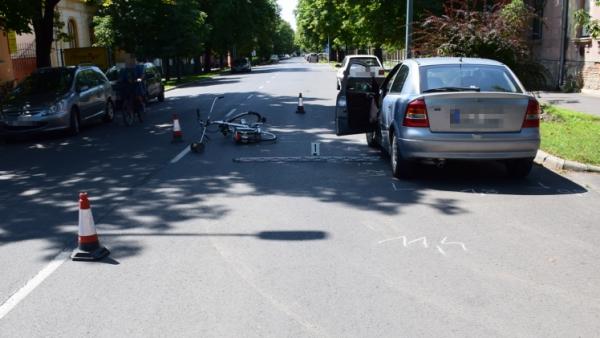 Baleset Gyulán, 2019.07.16.-án. Fotó: police.hu