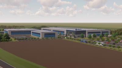 Az Airbus új, gyulai gyárának látványterve. Forrás: Facebook