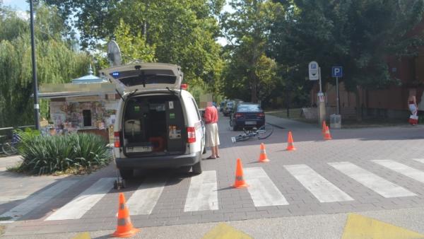 A békéscsabai baleset (fotó: police.hu)